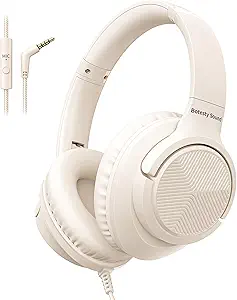 Botesty Sound Headphones Wired with Microphone, Over Ear Foldable 3.5mm Plug in Headphones